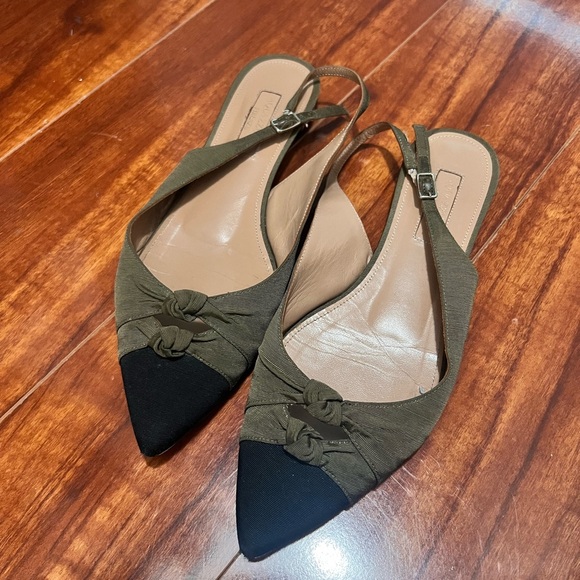 Aquazzura Shoes - Aquazzura Colorblock Pattern Pointed-Toe Slingback